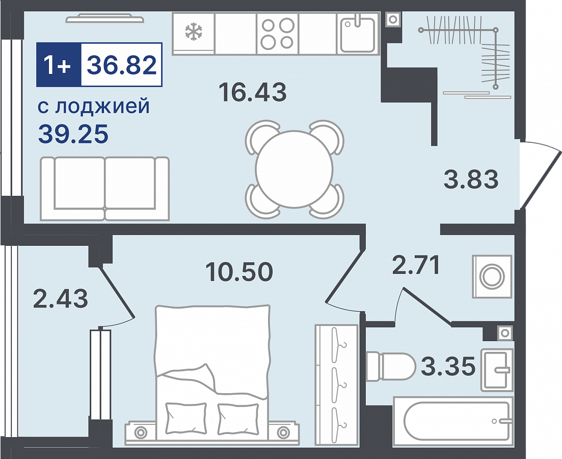 1-комнатная №149